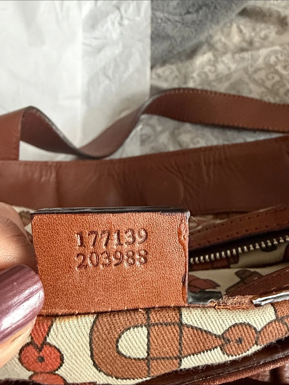 Gucci Cognac Embossed GG Leather Messenger Bag with Gold Medallion